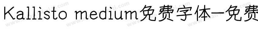 Kallisto medium免费字体字体转换